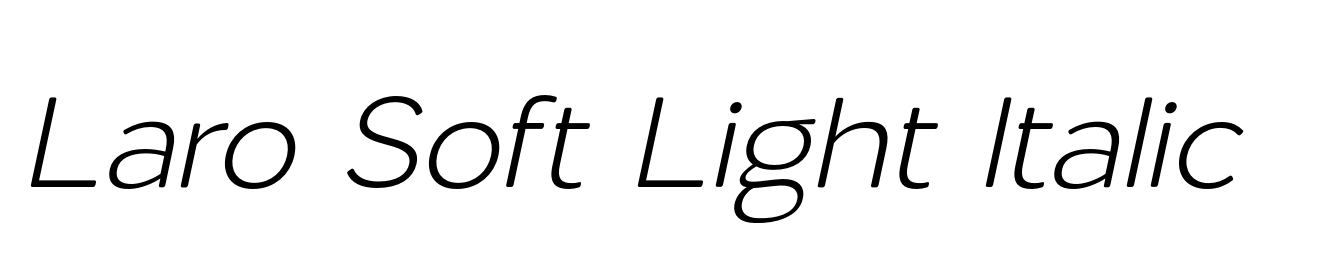 Laro Soft Light Italic